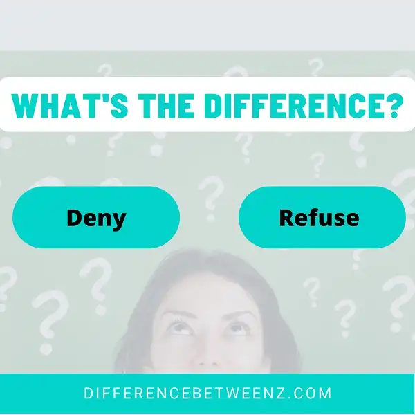 Difference between Deny and Refuse