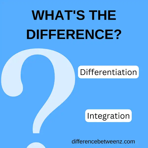 Difference between Differentiation and Integration