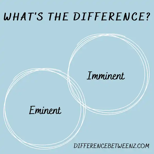 Difference between Eminent and Imminent