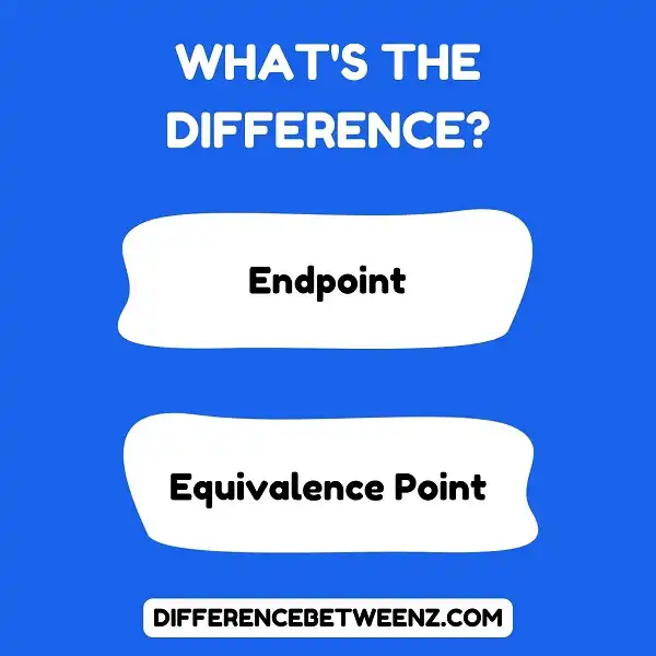 Difference between Endpoint and Equivalence Point