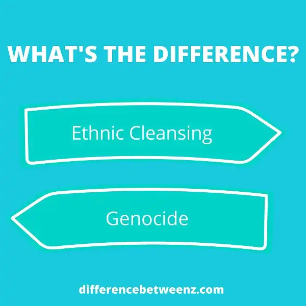 Difference between Ethnic Cleansing and Genocide