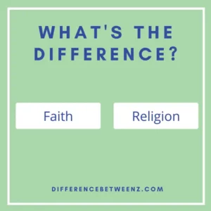 Difference between Faith and Religion