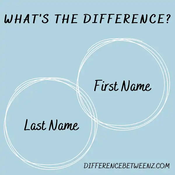 Difference between First Name and Last Name