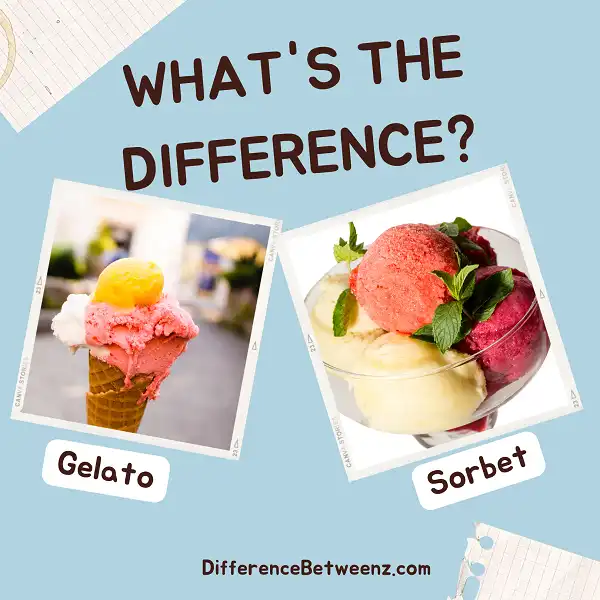 Difference between Gelato and Sorbet