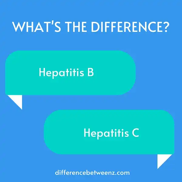 Difference between Hepatitis B and Hepatitis C
