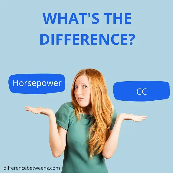 Difference between Horsepower and CC