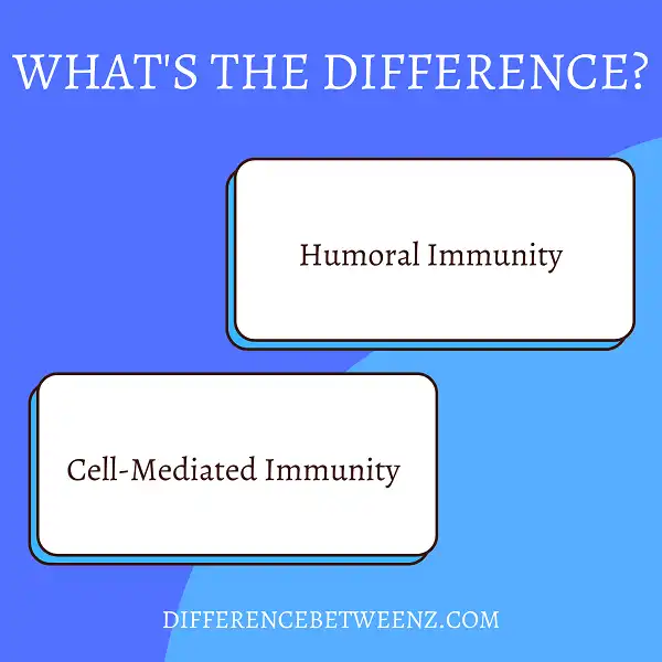 Difference between Humoral and Cell-Mediated Immunity