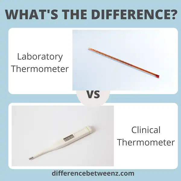 Difference between Laboratory Thermometer and Clinical Thermometer