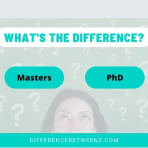 Difference between Masters and PhD
