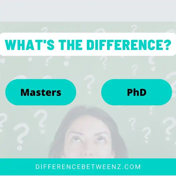 Difference between Masters and PhD