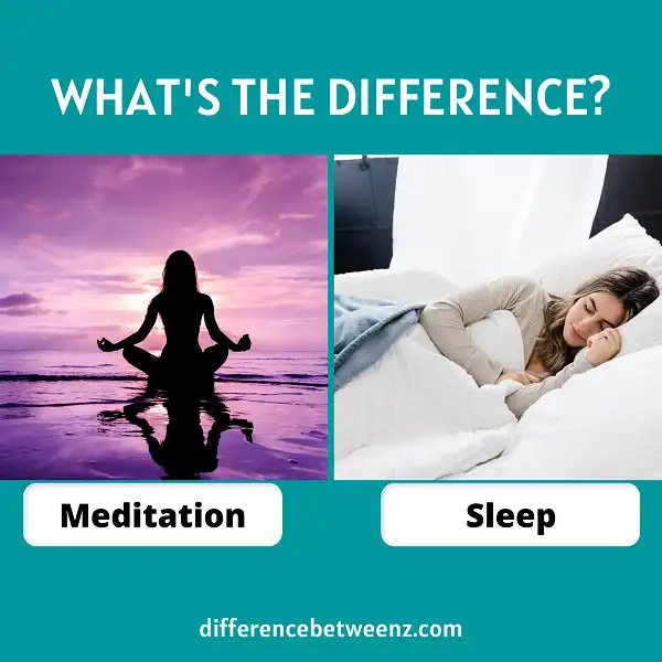 Difference between Meditation and Sleep