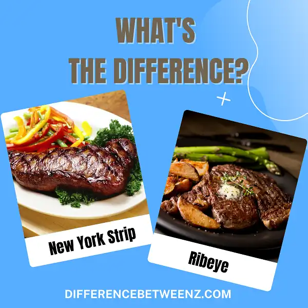 Difference between New York Strip and Ribeye