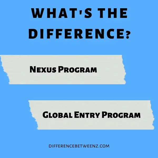 Difference between Nexus and Global Entry Program