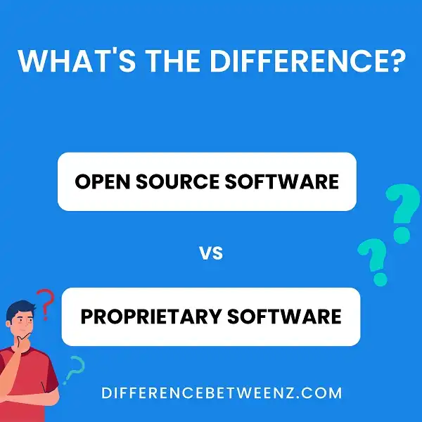 Difference between Open Source and Proprietary Software