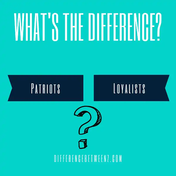 Difference between Patriots and Loyalists