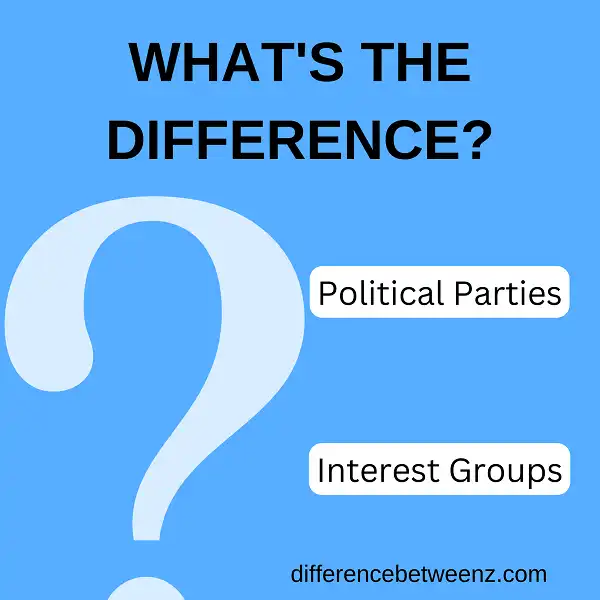 Difference between Political Parties and Interest Groups