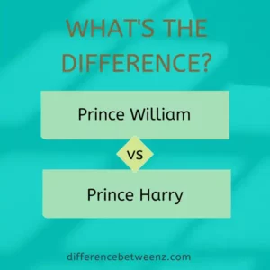 Difference between Prince William and Prince Harry