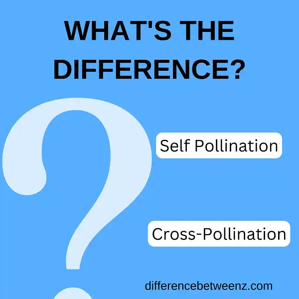 Difference between Self and Cross-Pollination