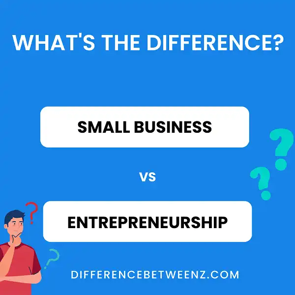 Difference between Small Business and Entrepreneurship