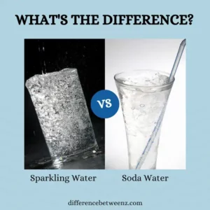 Difference between Sparkling Water and Soda Water