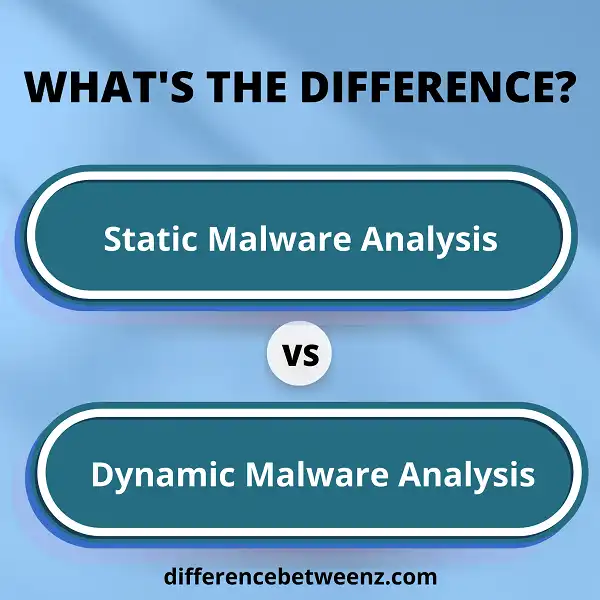 Difference between Static Malware Analysis and Dynamic Malware Analysis