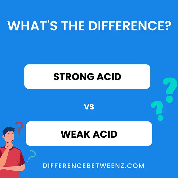 Difference between Strong and Weak Acid