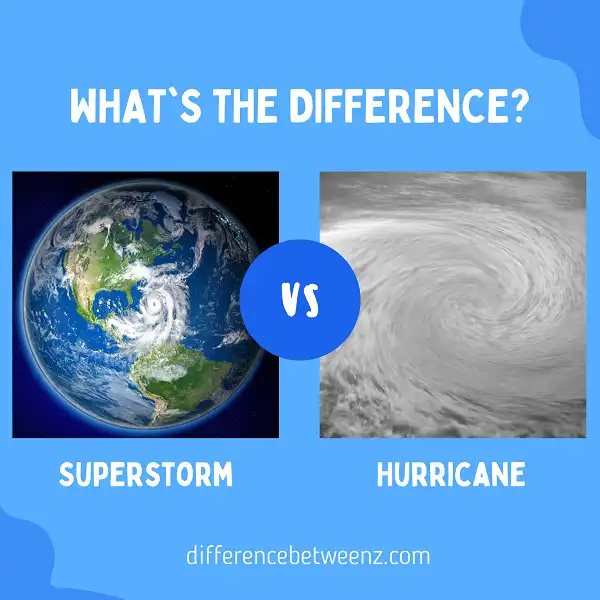 Difference between Superstorm and Hurricane