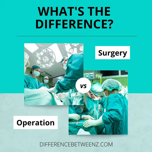 Difference between Surgery and Operation