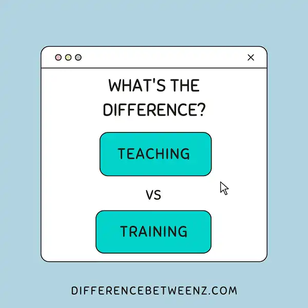 Difference between Teaching and Training