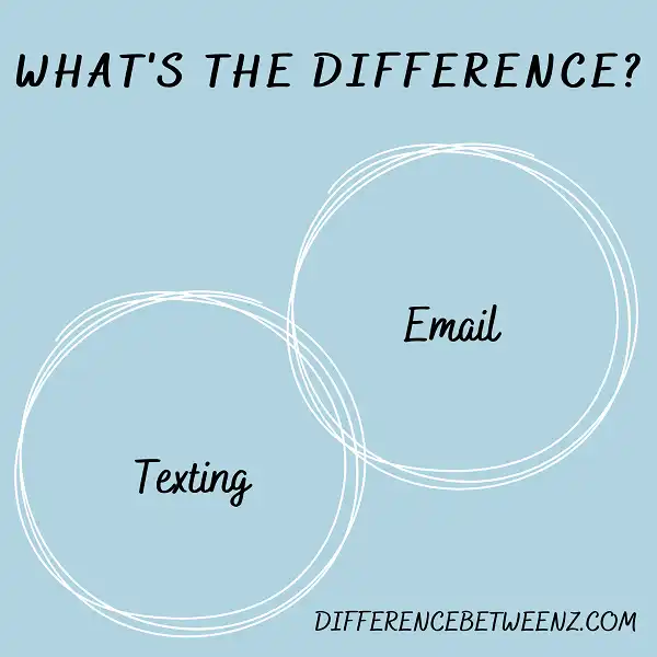 Difference between Texting and Email