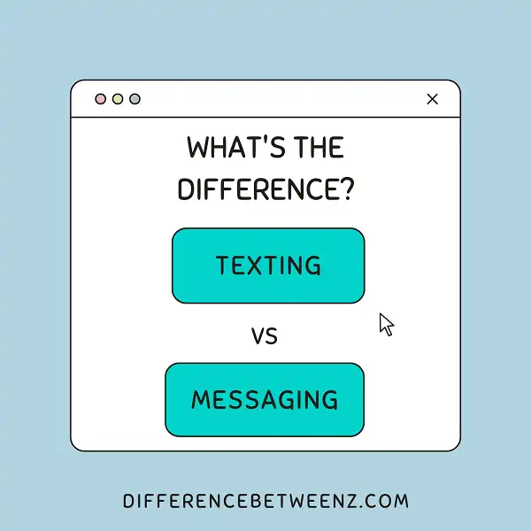 Difference between Texting and Messaging