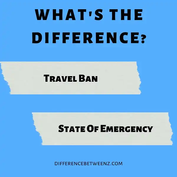 Difference between Travel Ban and State Of Emergency