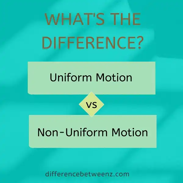 Difference between Uniform and Non-Uniform Motion