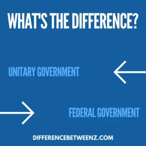 Difference between Unitary Government and Federal Government