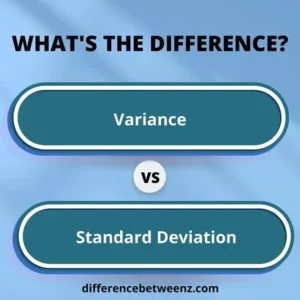 Difference between Variance and Standard Deviation