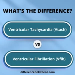 Difference between Ventricular Tachycardia (Vtach) and Ventricular Fibrillation (Vfib)