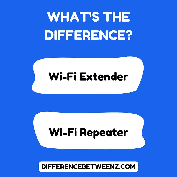 Difference between Wi-Fi Extender and Repeater