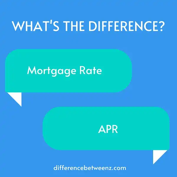 Differences Between Mortgage Rate and APR
