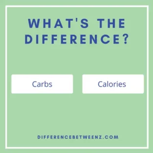 Differences between Carbs and Calories