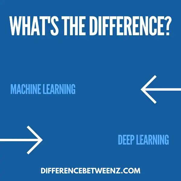 Differences between Machine Learning and Deep Learning