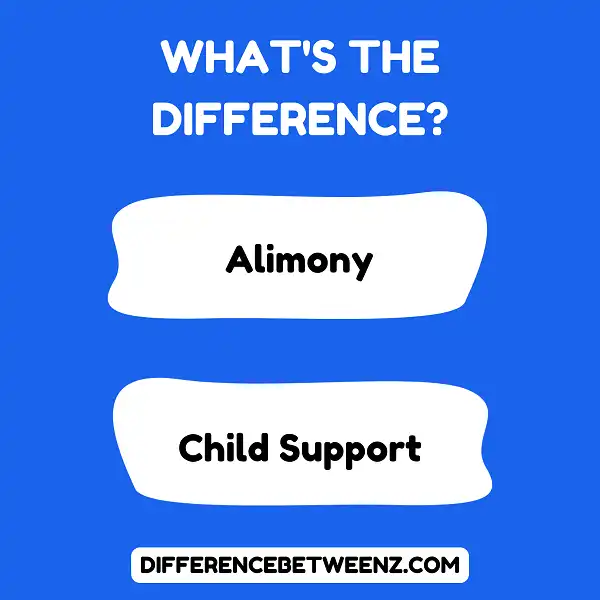 Difference Between Alimony and Child Support