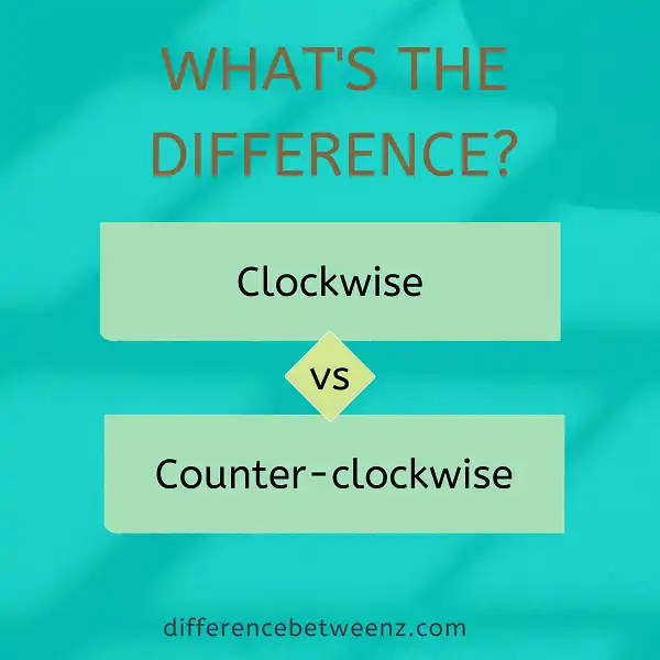 Difference Between Clockwise and Counter-clockwise