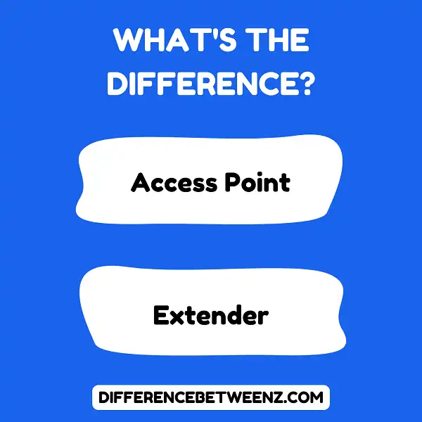 Difference between Access Point and Extender