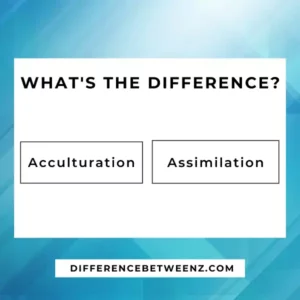 Difference between Acculturation and Assimilation