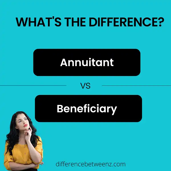 Difference between Annuitant and Beneficiary