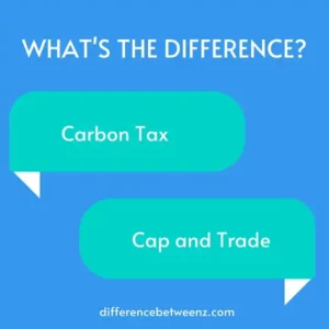 Difference between Carbon Tax and Cap and Trade