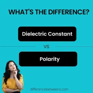 Difference between Dielectric Constant and Polarity