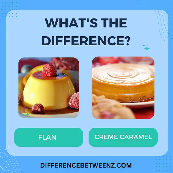 Difference between Flan and Creme Caramel