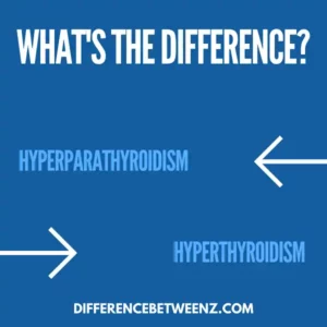 Difference between Hyperparathyroidism and Hyperthyroidism