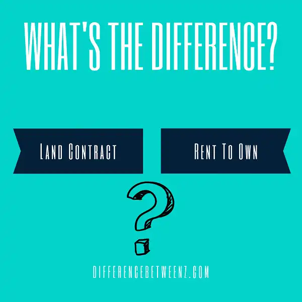 Difference between Land Contract and Rent To Own